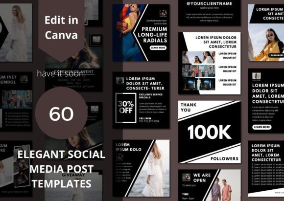 60 Elegant Social Media Canva Templates for Impact