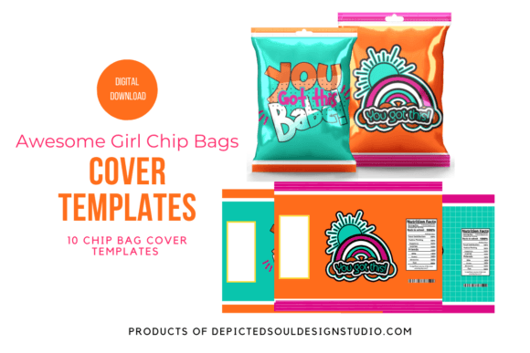Awesome Girl Chip Bag Cover Templates: A Creative Asset