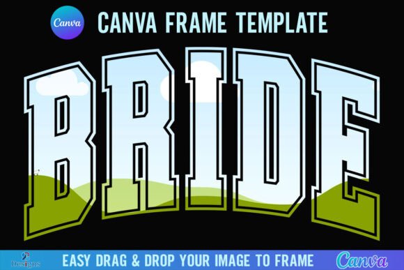 Bride Canva Frame Wedding Bridal Varsity Design