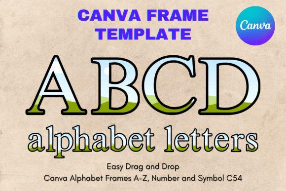 Canva Letters Frame Alphabet Template_54: A Creative Asset for Modern Design
