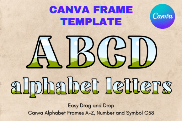 Canva Letters Frame Alphabet Template_58: A Creative Tool for Modern Designers