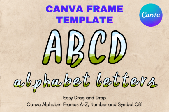 Canva Letters Frame Alphabet Template_81: Your Design Powerhouse