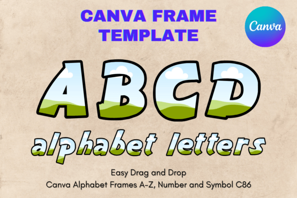 Canva Letters Frame Alphabet Template_86: Your Next Go-To Display Font