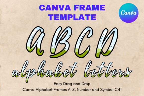 Custom Branding Made Easy: Canva Letters Frame Alphabet Template