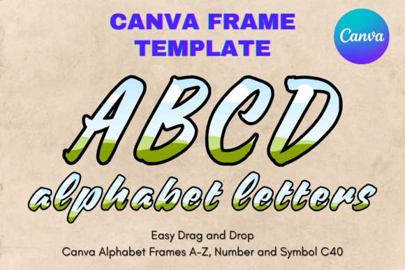 Design Custom Lettering with Canva Letters Frame Alphabet Template_40