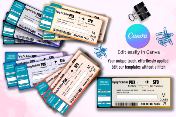 Editable Boarding Pass Canva Templates: Create Unforgettable Surprises
