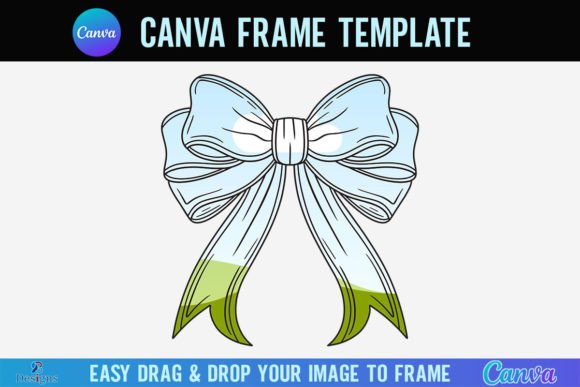 Elevate Designs with the Coquette Bow Canva Frame Template
