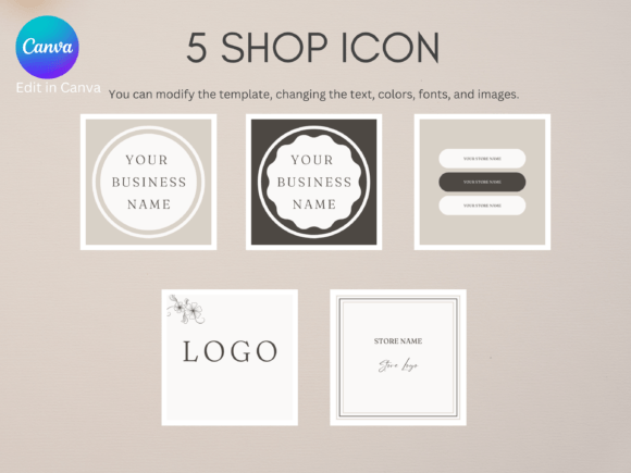 Elevate Your Etsy Brand with Minimalist Icon Templates