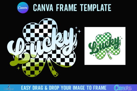 Get Festive with Lucky St Patricks Canva Checkered Clover