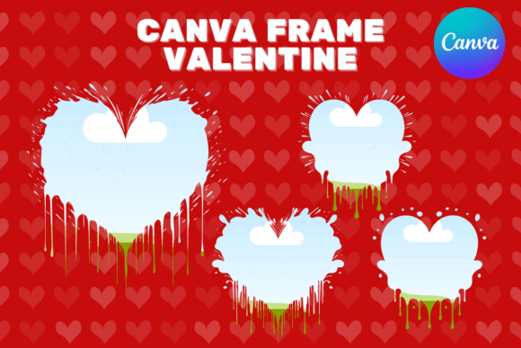 Heart Drip Canva Frame Template Effect_4: A Design Deep Dive