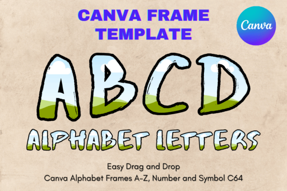 Master Custom Lettering with Canva Letters Frame Alphabet Template_64