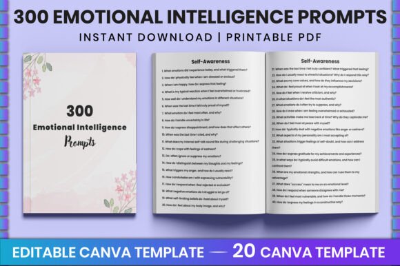Mastering Emotional Intelligence: 300 Prompts for Canva Creators