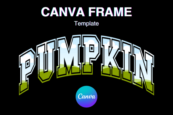 Pumpkin Canva Frame Varsity Sport Photo