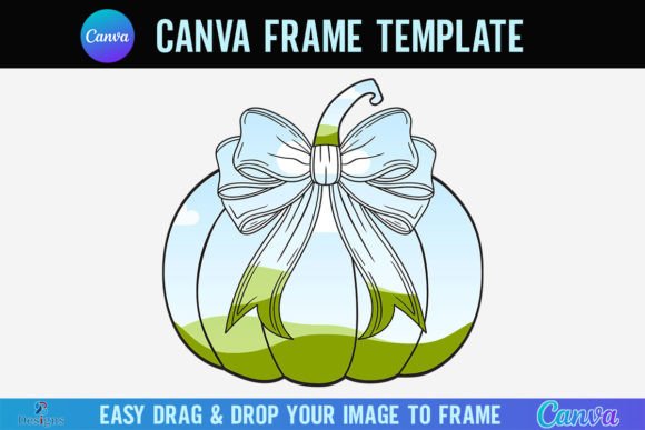 Pumpkin Coquette Bow Canva Frame Fall: A Seasonal Design Essential