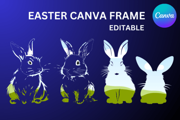 Rabbit Canva Frame Bunny Template: Effortless Easter & Spring Design