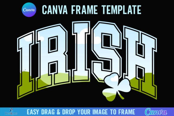 St Patricks Irish Canva Frame Varsity: A Creative Design Asset