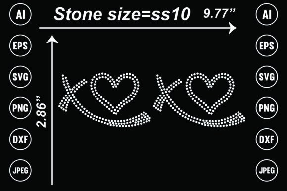 ( XOXO ) Rhinestone Templates Design: Sparkle in Every Project